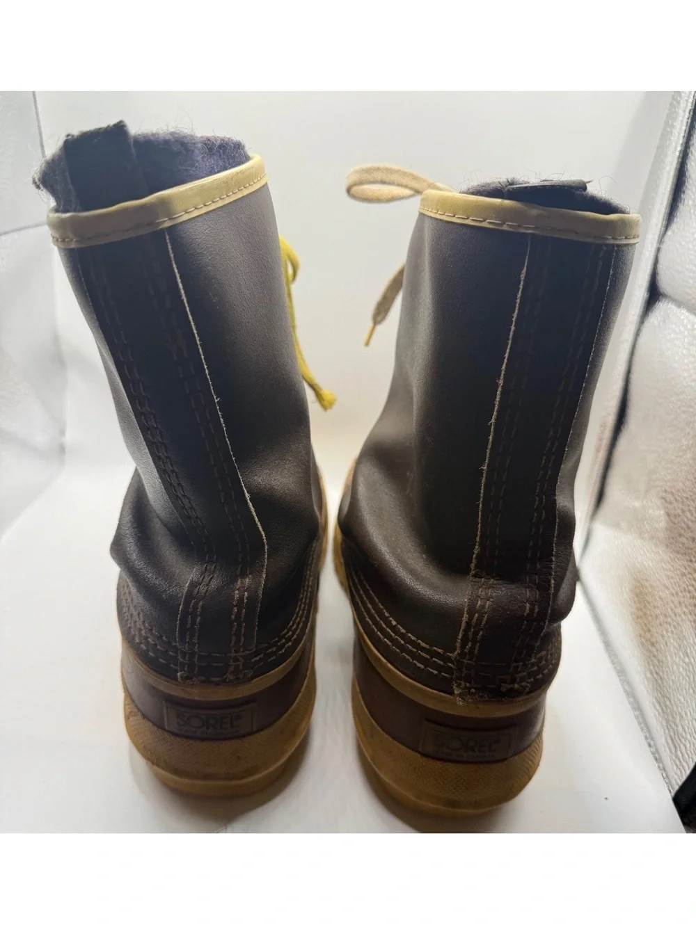 vintage Sorel Arctic Pac leather and rubber winter duck boots men’s size 12
